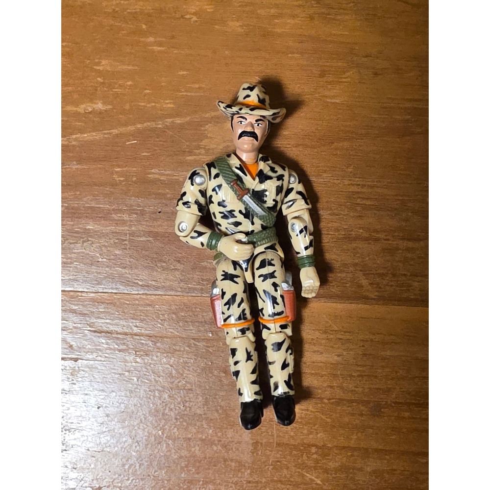 Vintage GI Joe Wild Bill Action Figure 1983 Hasbro ARAH‎ Pilot Cowboy Hat Camo